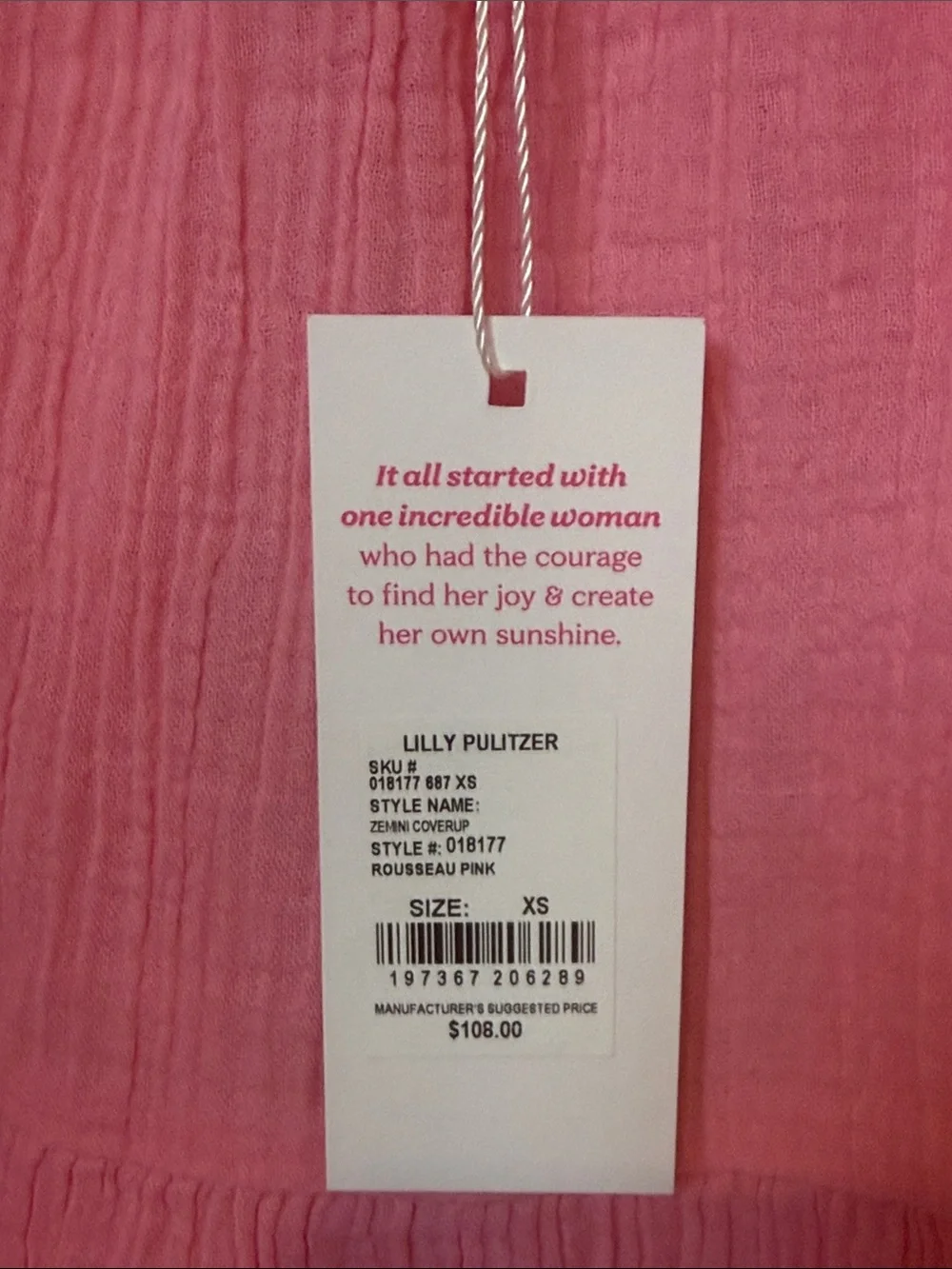 Lilly Pulitzer Pink Puff Sleeve Tiered Swim Cover Up Dress